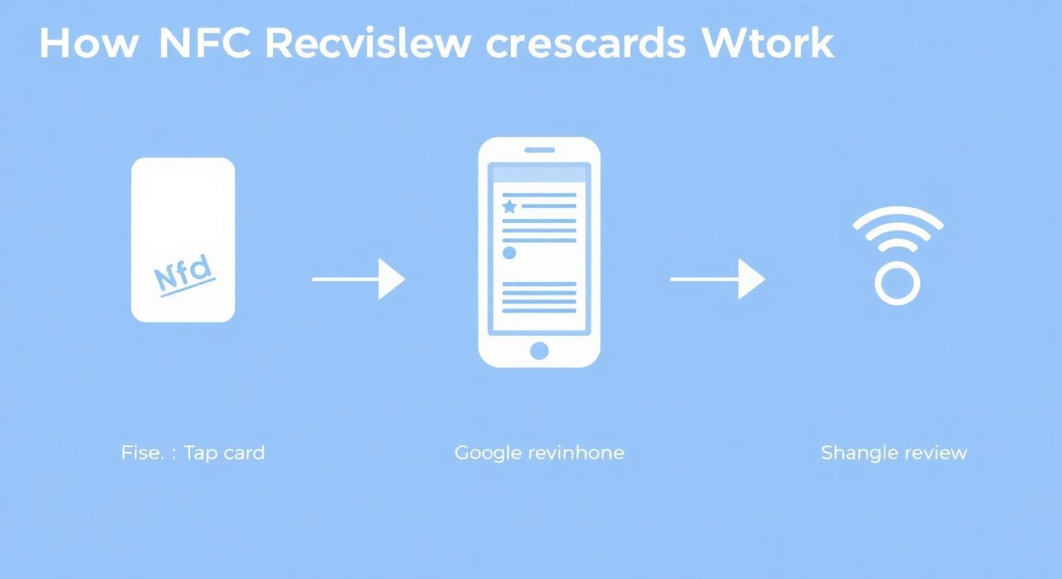 Google Review NFC tap tag setup instructions on a smartphone