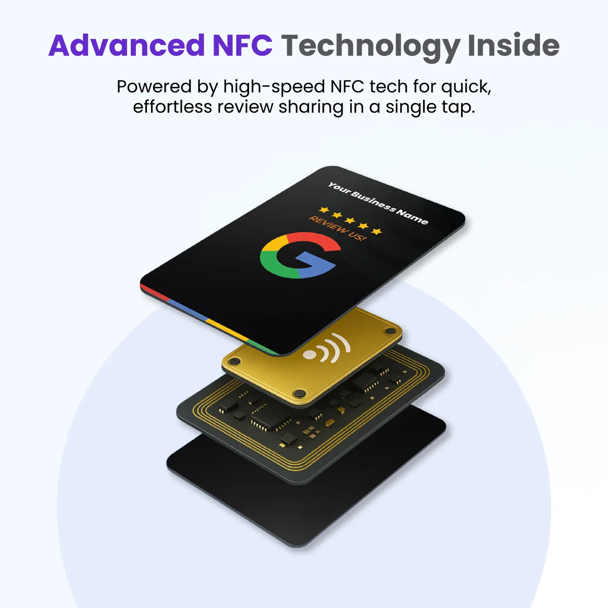 Google Review Cards NFC + QR Code — NFC Google review card view 10