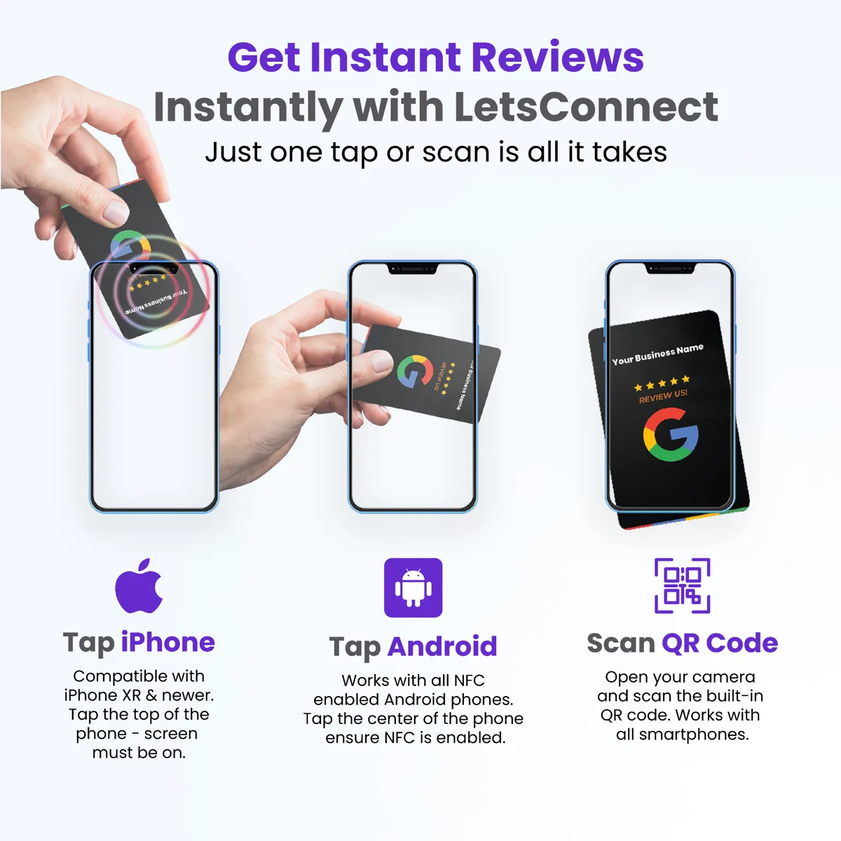 Google Review Cards NFC + QR Code — NFC Google review card view 11