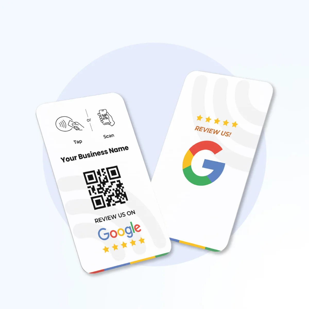 Google Review Cards NFC + QR Code โ NFC Google review card showcase 4 (USA)