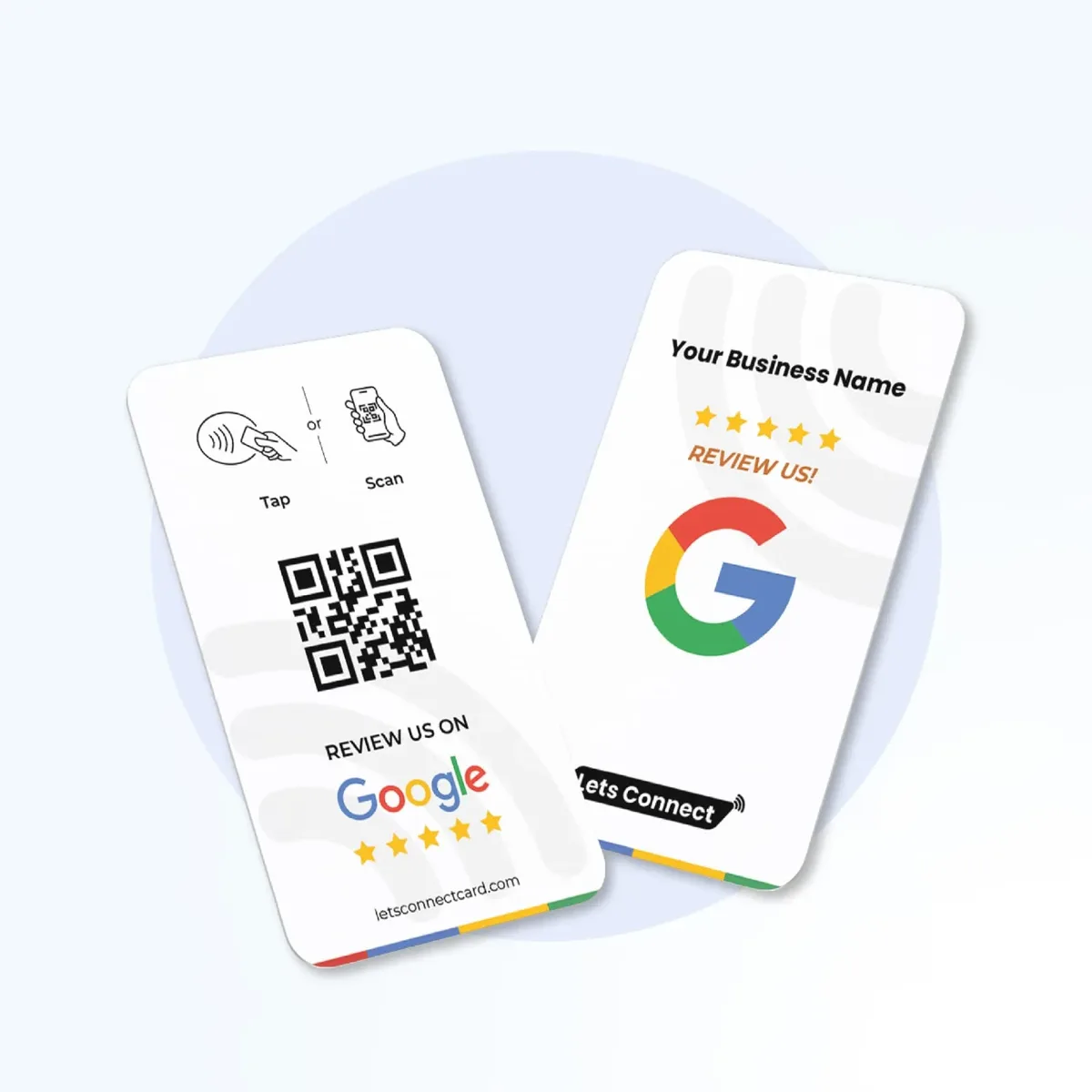 Google Review Cards NFC + QR Code โ NFC Google review card showcase 3 (USA)