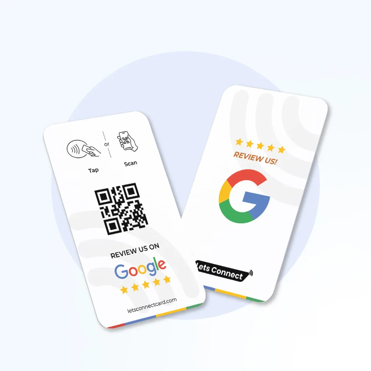 Google Review Cards NFC + QR Code โ NFC Google review card showcase 2 (USA)