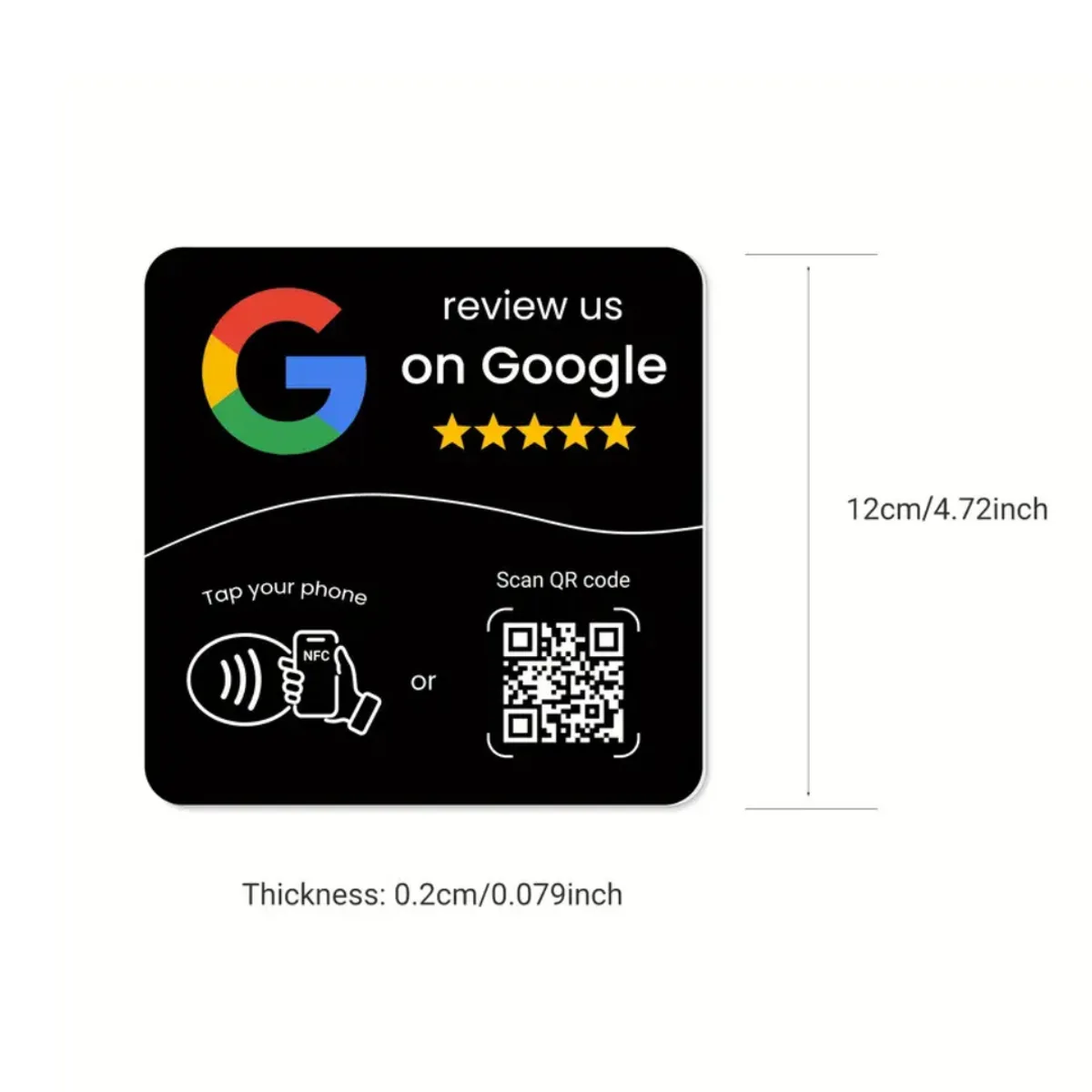 Google Review Plaque Wall-Mounted NFC + QR Display โ NFC Google review card showcase 4 (USA)