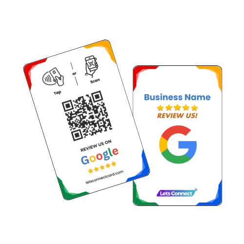 Google Review Cards NFC + QR Code โ NFC Google review card showcase 4 (USA)