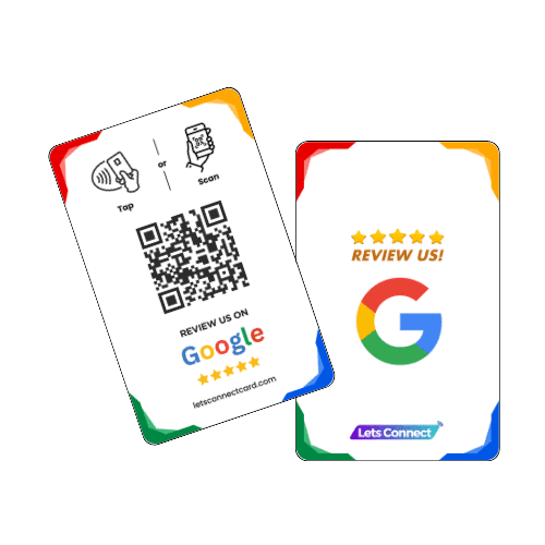 Google Review Cards NFC + QR Code โ NFC Google review card showcase 3 (USA)