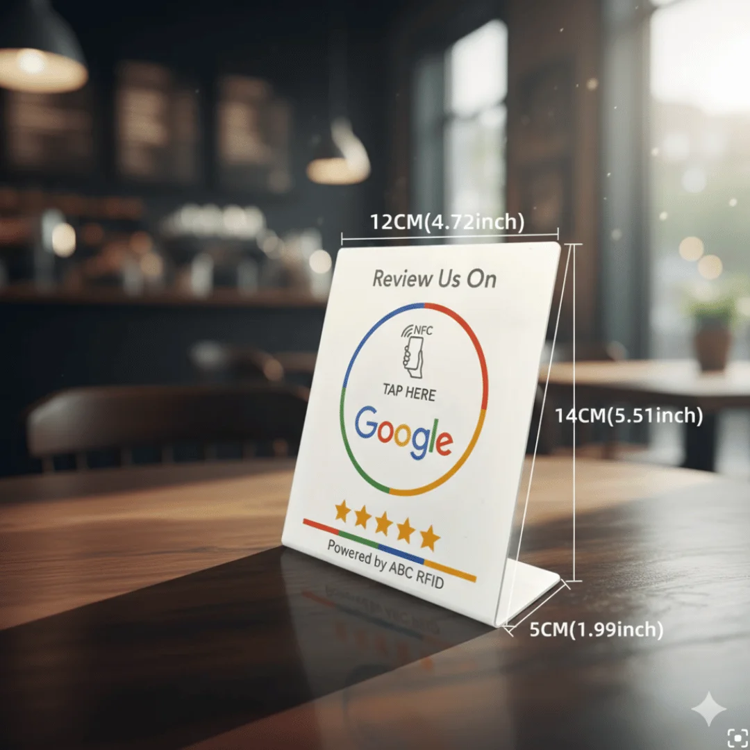 Google Review Stands Counter-Top NFC + QR Display โ NFC Google review card showcase 4 (UAE)