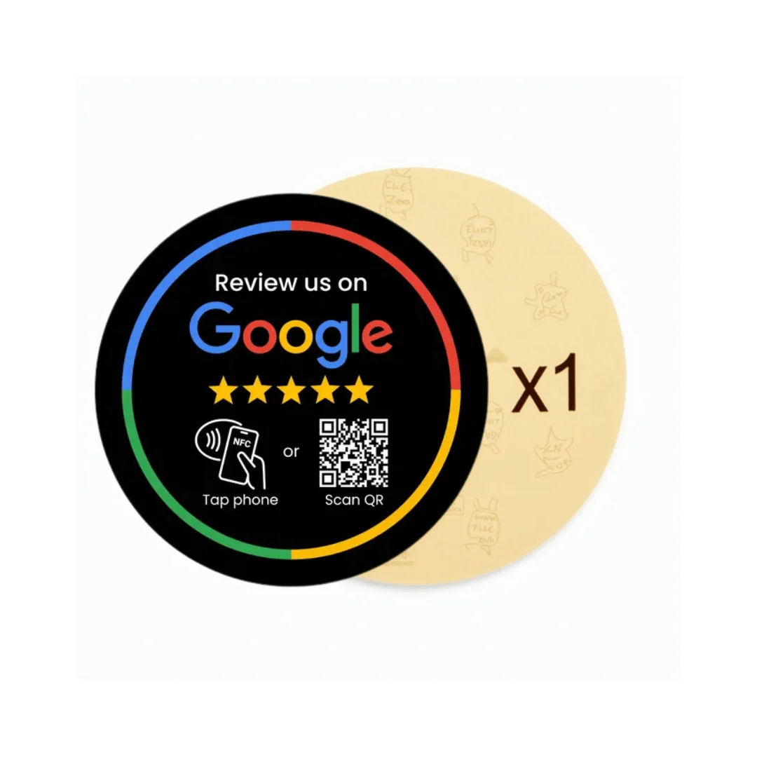 Google Review Stickers — QR Code & NFC Stickers | NFC Google review card for Canada