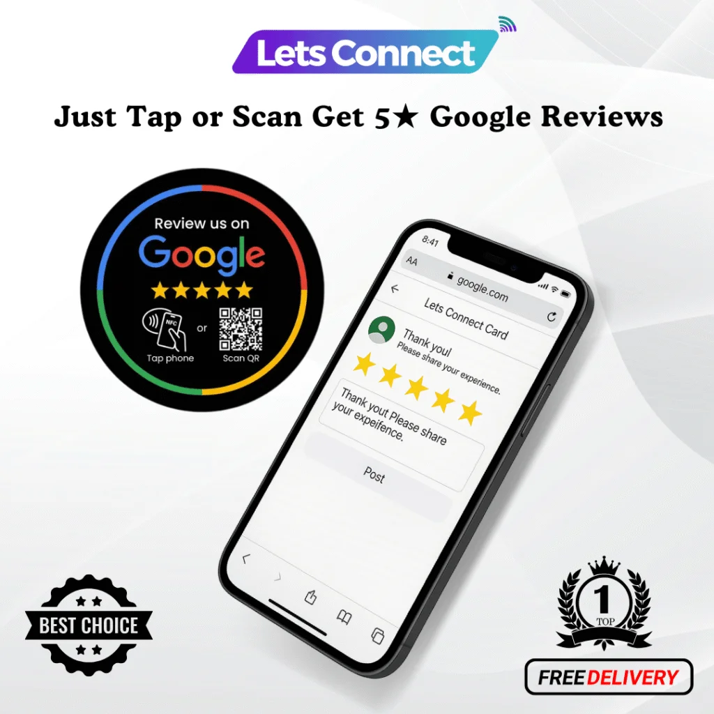 Google Review Stickers QR Code & NFC Stickers — NFC Google review card showcase 3 (Canada)