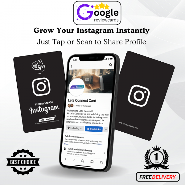 Instagram Black_White Review Cards Simple