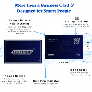 Dimension Business Card with NFC - Digital - QR Code - Navy - With LC brand