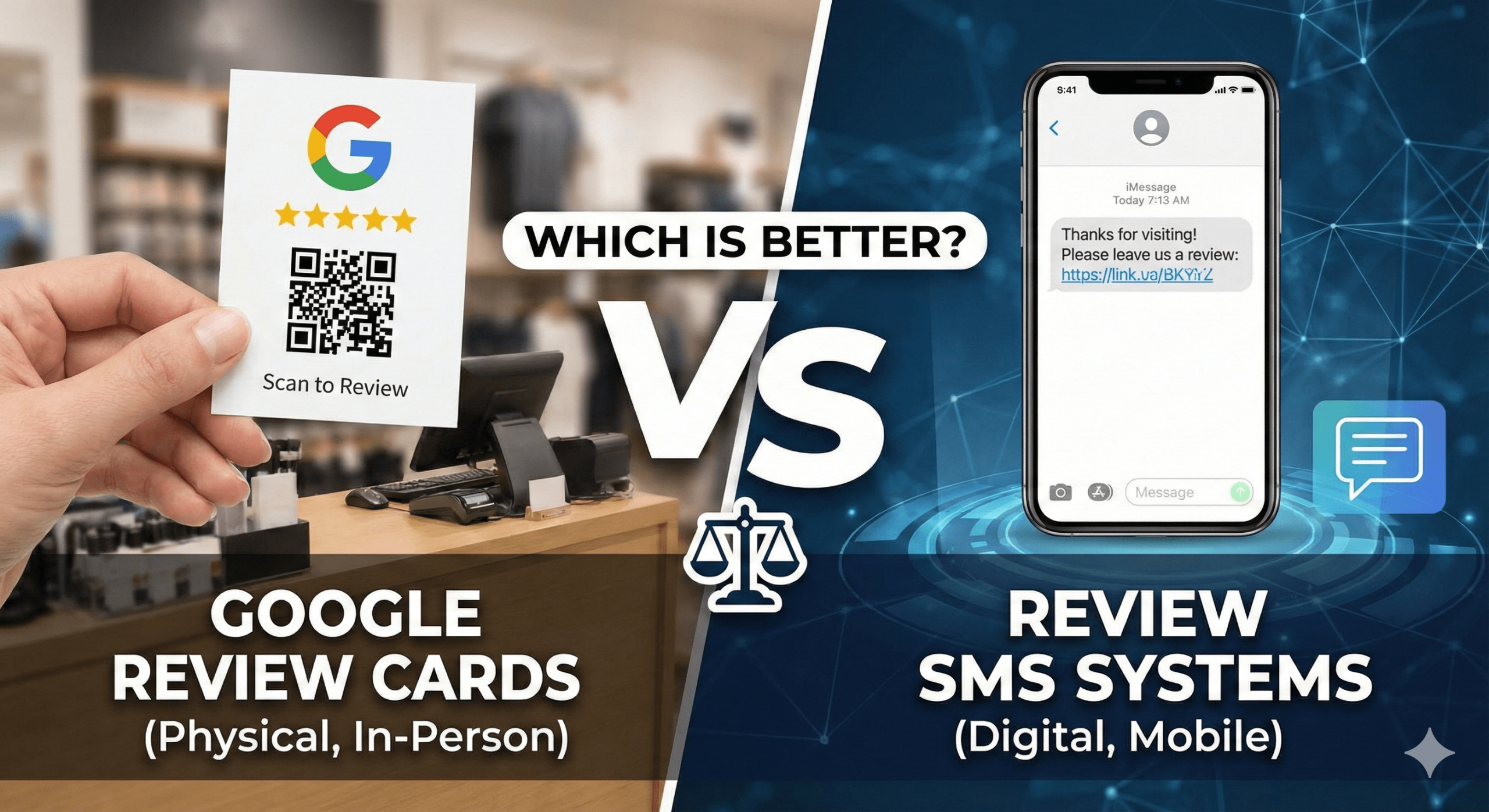 Review Cards vs Review SMS Systems