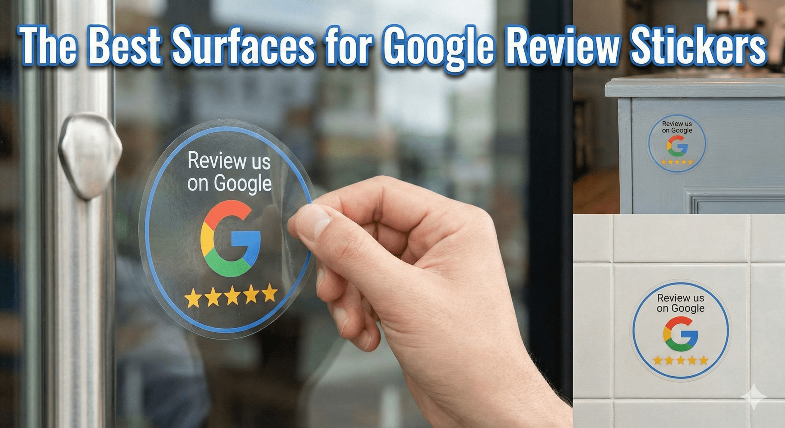 Surfaces for Google Review Stickers